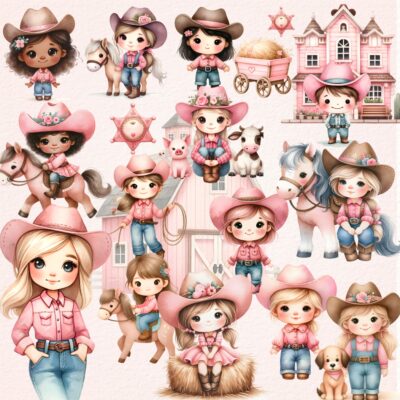 Kit Digital Fazendinha Cowgirl