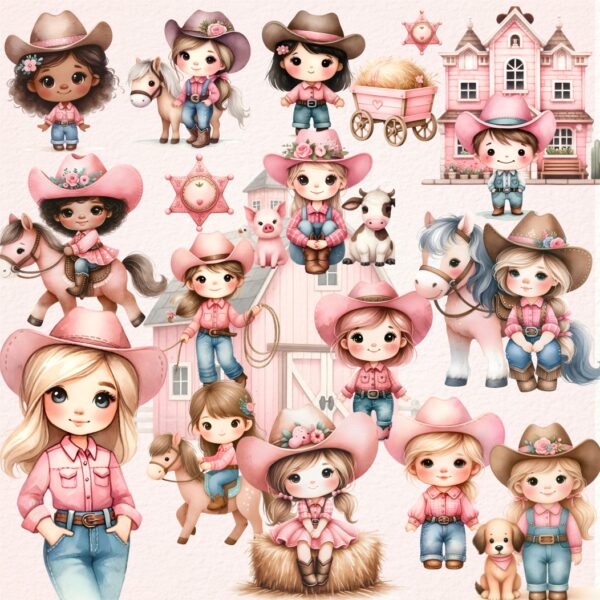 Kit Digital Fazendinha Cowgirl
