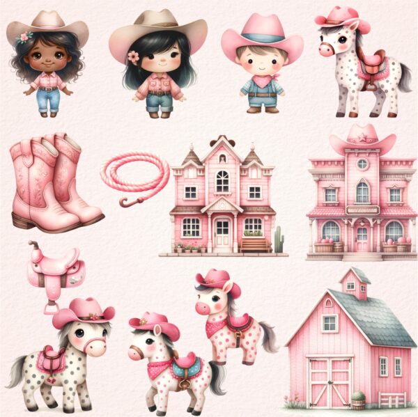 Kit Digital Fazendinha Cowgirl - Imagem 4