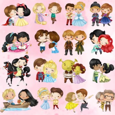 Kit Digital Princesas Dia dos Namorados