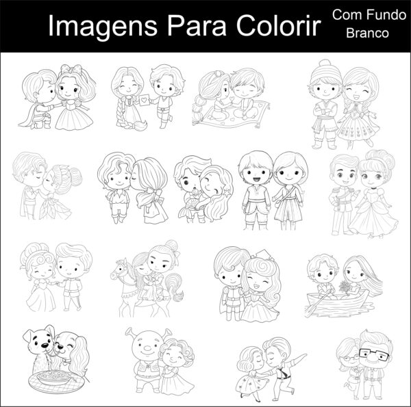 Kit Digital Princesas Dia dos Namorados - Imagem 2