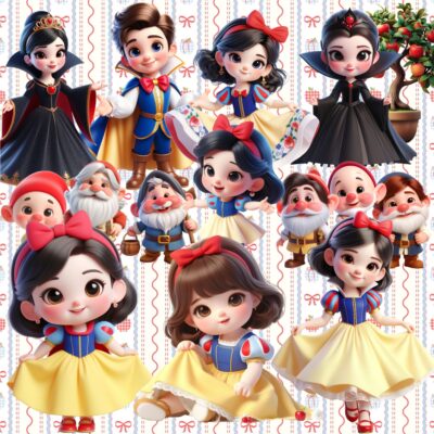 Kit Digital Branca de Neve 3D