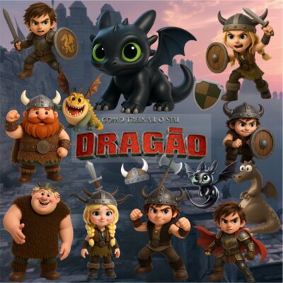 Kit Digital Como Treinar Seu Dragão 3D