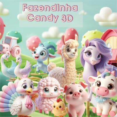 Kit Digital Fazendinha Candy 3D