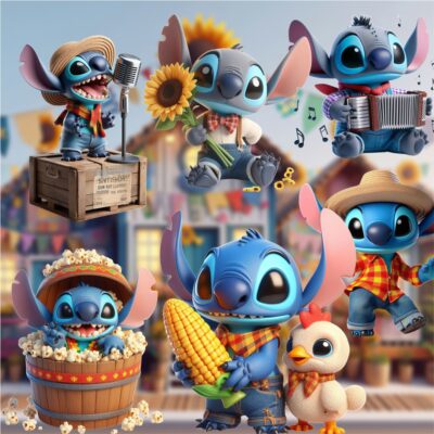 Kit Digital Stitch Festa Junina Png Fundo Transparente