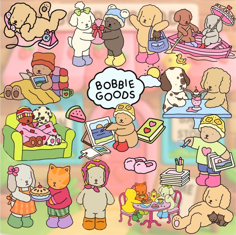Kit Digital Bobbie Goods Png – Art Folk Designer