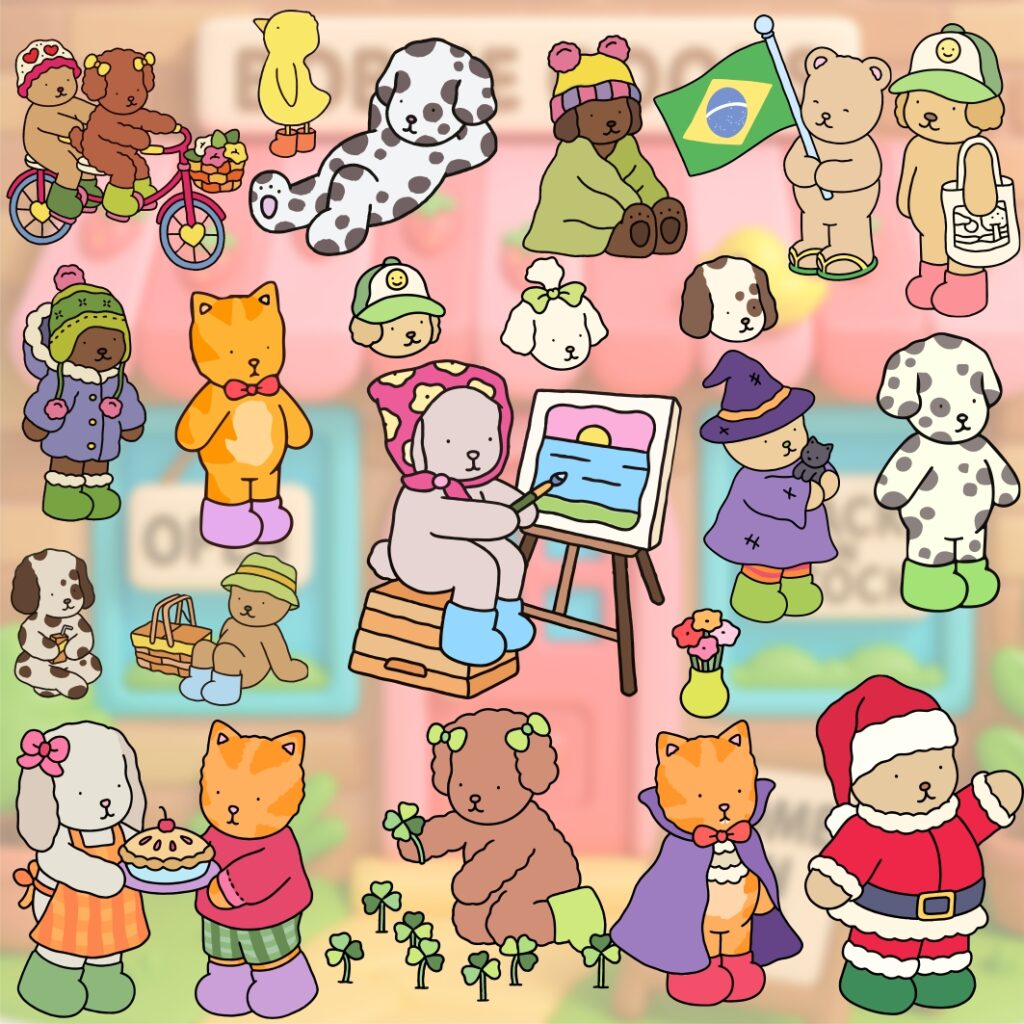 Kit Digital Bobbie Goods Png – Art Folk Designer
