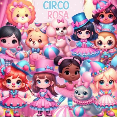 Kit Digital Circo Rosa