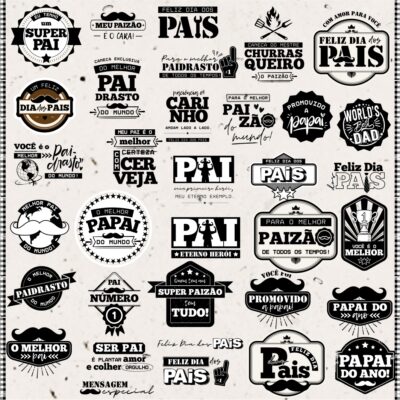 Kit Digital Dia dos Pais Frases e Figuras