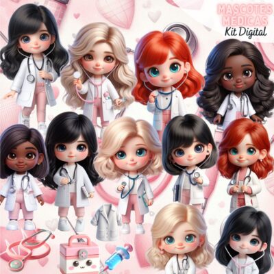 Kit Digital Mascotes Medicas