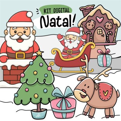 Kit Digital Natal Cute