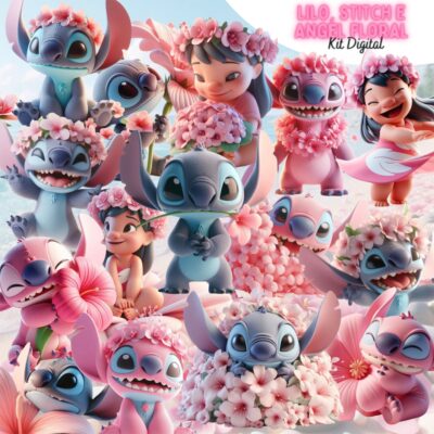 Kit Digital Stitch e Angel Floral