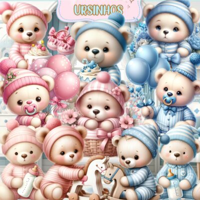 Kit Digital Ursinhos Bebê