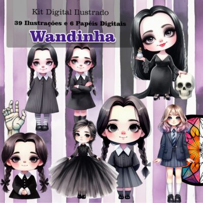 Kit Digital Wandinha Aquarela