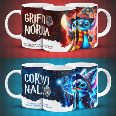 Estampa Canecas Stitch Potter Arquivo Digital