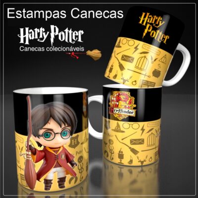 Estampa Canecas Harry Potter Colecionável Arquivo Digital