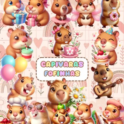 Kit Digital Capivara Fofinhas (cópia)