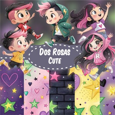 Kit Digital dos Rosa Cute