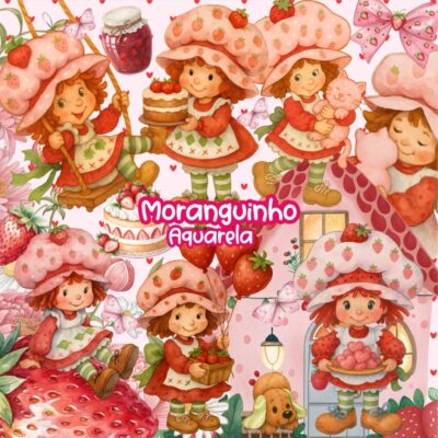 Kit Digital Moranguinho Aquarela