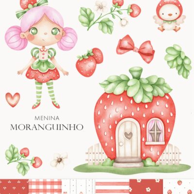 Kit Digital Moranguinho Aquarela