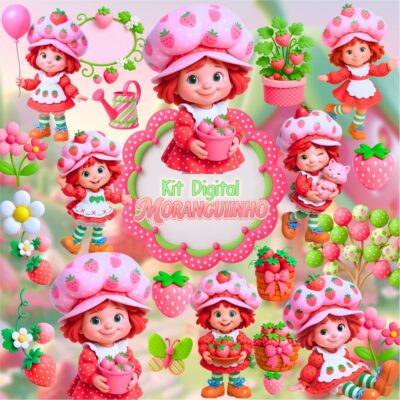 Kit Digital Moranguinho Vintage