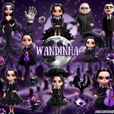 Kit Digital Wandinha 3D