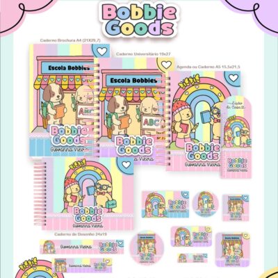 Arquivo Combo Escolar Bobbie Goods Capa Cadernos - Agenda Escolar e Etiquetas