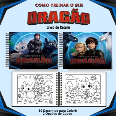 Arquivo Digital Livro de Colorir Como Treinar Seu Dragão