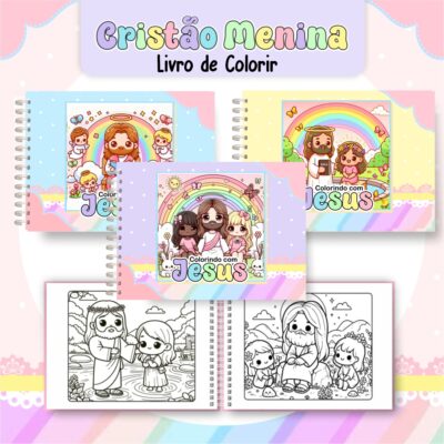 Arquivo Digital Livro de Colorir Cristão Menina