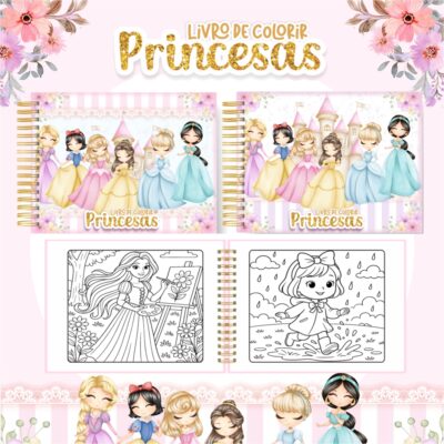 Arquivo Digital Livro de Colorir Princesas