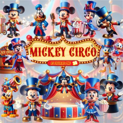 Kit Digital Circo do Mickey 3d