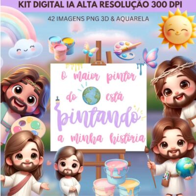 Kit Digital Jesus o Maior Pintor do Mundo