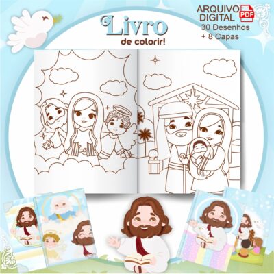 Livro Colorir Religioso Infantil Arquivo Digital