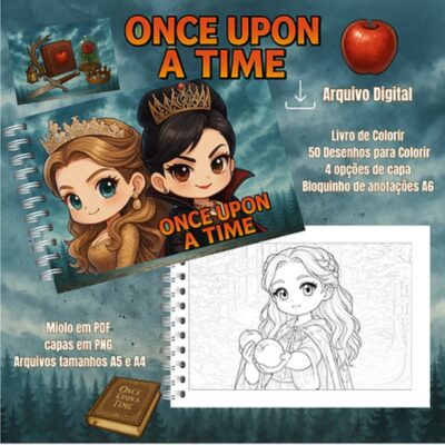 Livro de Colorir Once Upon a Time Arquivo Digital