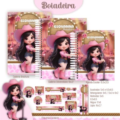 Arquivo Digital Escolar Boiadeira Etiquetas e Cadernos